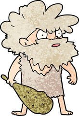 cartoon cave man