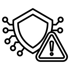 Cyber Threats icon line vector illustration