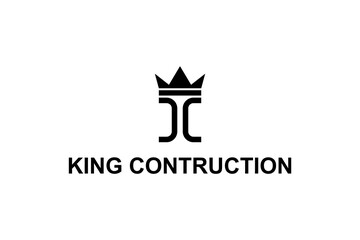 Obraz premium Initial C with royal crown, simple minimalist logo design.