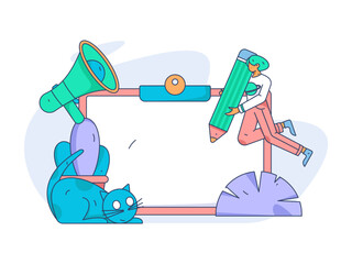 Business People Flat Vector Concept Operation Hand Drawn Illustration
