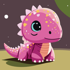 Little dino dragoon dinosaur cute illustration vector cartoon animal 