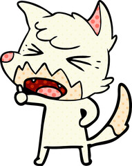 angry cartoon fox
