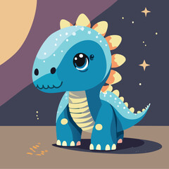 Little dino dragoon dinosaur cute illustration vector cartoon animal 