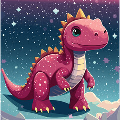 Little dino dragoon dinosaur cute illustration vector cartoon animal 