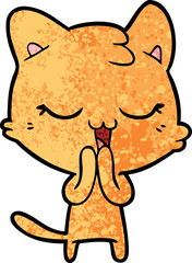 happy cartoon cat