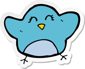sticker of a cartoon bird