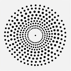 a black dot on white background, ultra details created with Generative Ai
