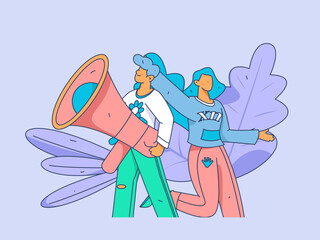 Business People Flat Vector Concept Operation Hand Drawn Illustration
