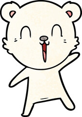 happy cartoon polar bear