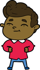 happy cartoon man