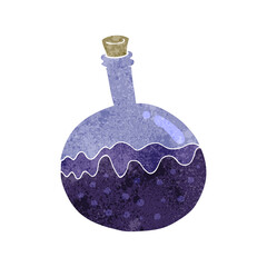 freehand retro cartoon chemicals