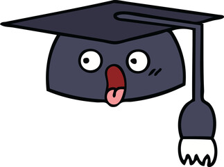 cute cartoon of a graduation hat