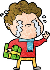 cartoon man crying