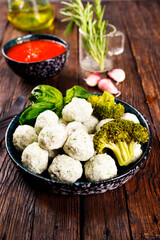 cutlets from chicken and broccoli