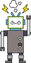 cute cartoon of a robot