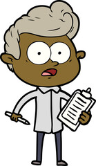 shocked cartoon salesman