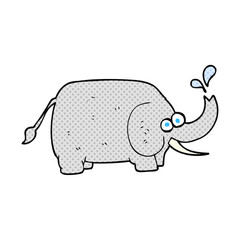 freehand drawn cartoon elephant