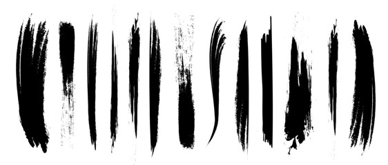 墨で書かれたブラシストローク