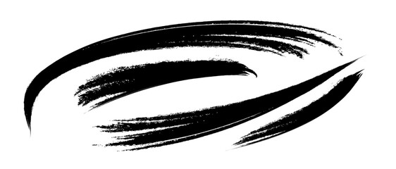 墨で書かれたブラシストローク