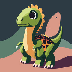Little dino dragoon dinosaur cute illustration vector cartoon animal 