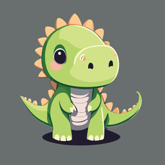 Little dino dragoon dinosaur cute illustration vector cartoon animal 