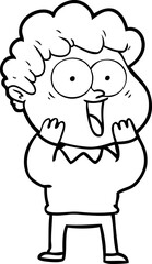 Obraz premium cartoon happy man