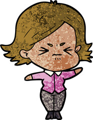 cartoon angry girl