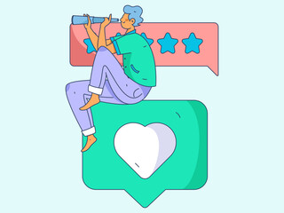 Business People Flat Vector Concept Operation Hand Drawn Illustration
