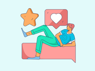 Business People Flat Vector Concept Operation Hand Drawn Illustration
