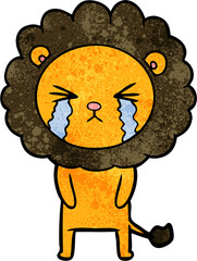 cartoon crying lion