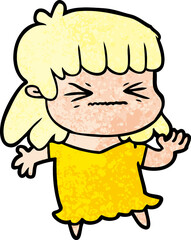 cartoon angry girl