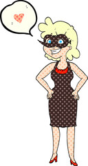 freehand drawn comic book speech bubble cartoon woman wearing mask