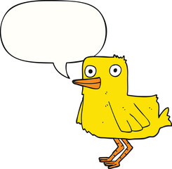 cartoon duck with speech bubble