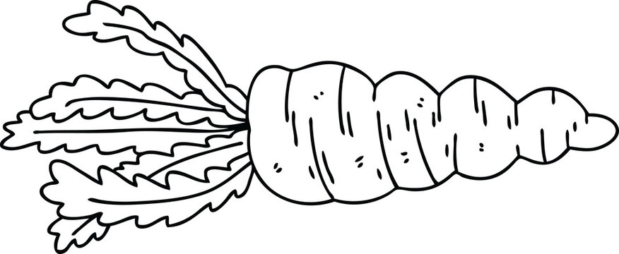 recommend clip art: line drawing quirky cartoon carrot