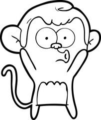 cartoon surprised monkey