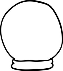 line drawing cartoon crystal ball