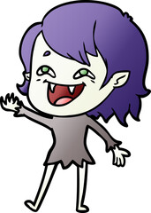 cartoon laughing vampire girl