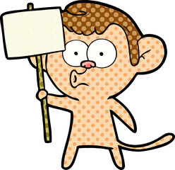 cartoon hooting monkey