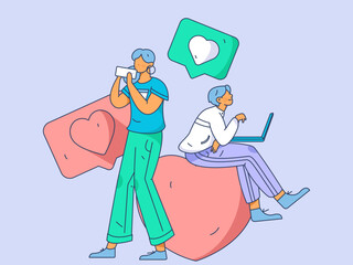 Business People Flat Vector Concept Operation Hand Drawn Illustration
