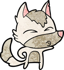 cartoon wolf whistling