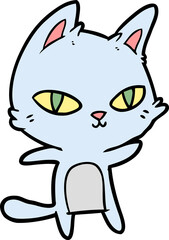 cartoon cat staring