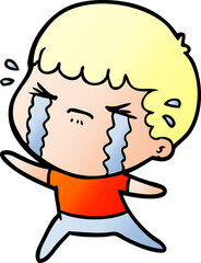 cartoon man crying