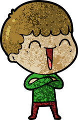cartoon happy man