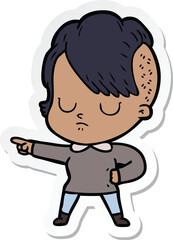 Obraz premium sticker of a cartoon woman
