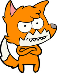 cartoon grinning fox