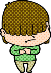 cartoon boy with untidy hair