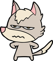 cartoon annoyed wolf