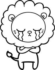 crying cartoon lion