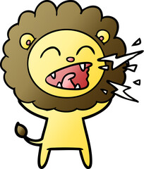 cartoon roaring lion