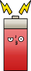 gradient shaded cartoon of a battery